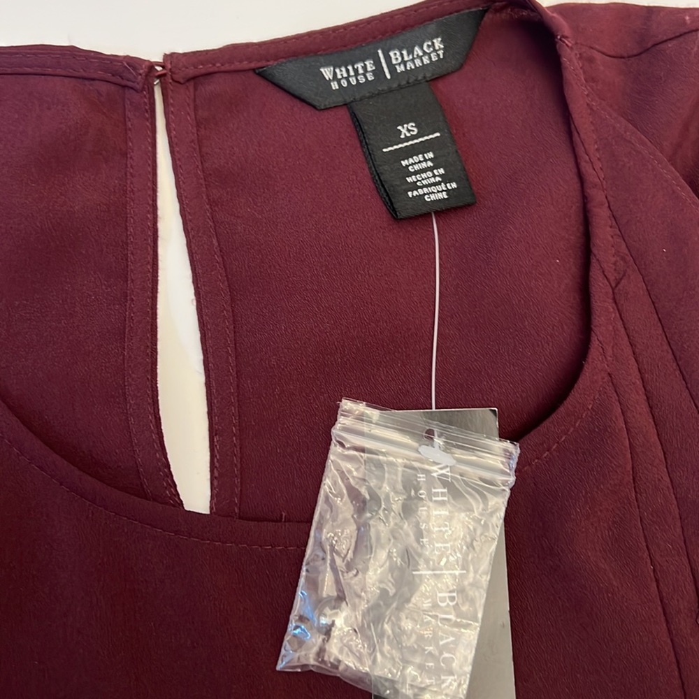 NWT: WHBM CASCADING RUFFLE TUNIC - Picture 3 of 6
